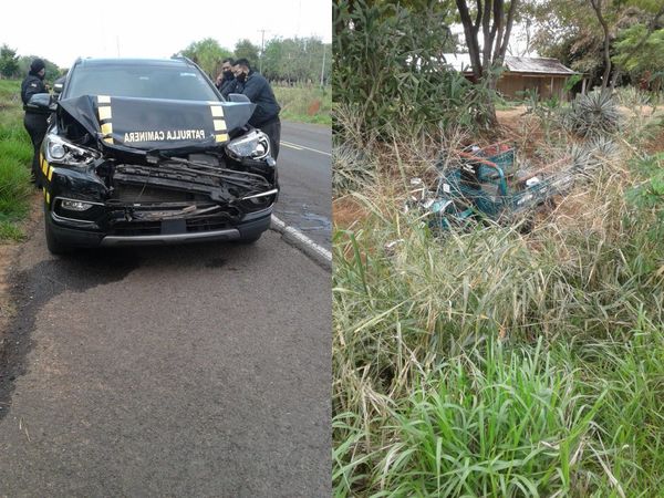 Caminera protagoniza accidente de tránsito en Yby Yaú