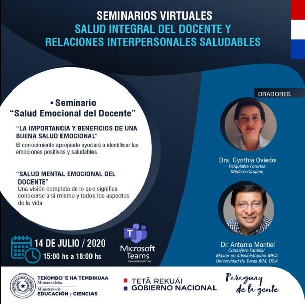 “Salud Emocional del Docente”, tema de seminario virtual de hoy - ADN Paraguayo