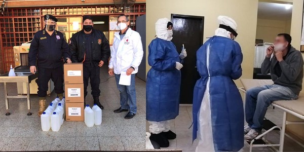 EL CERESO RECIBE DONACIÓN DE ALCOHOL EN GEL Y TAPABOCAS