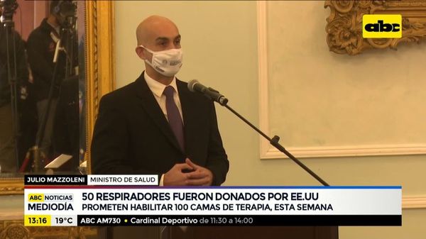 EE.UU. donó 50 respiradores al ministerio de Salud - ABC Noticias - ABC Color