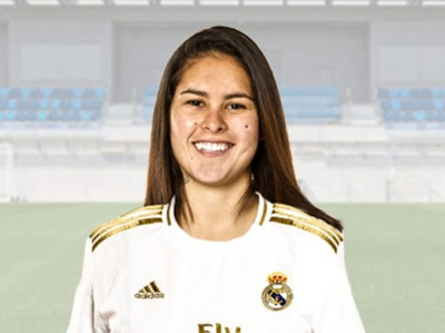 FUTBOLISTA PARAGUAYA LUCE LOS COLORES DEL REAL MADRID