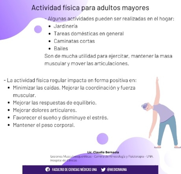 Actividad física en adultos mayores influye de manera positiva en el estado de ánimo » San Lorenzo PY