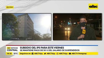 Subsidio del IPS, para este viernes - ABC Noticias - ABC Color