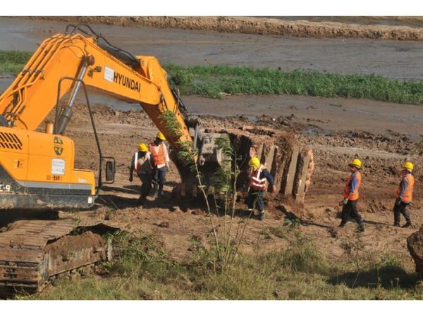 Gran avance en las obras de la  defensa costera de Pilar