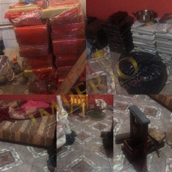 Incautan una tonelada de marihuana picada y prensada.
