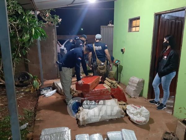Antinarcóticos incauta alrededor de una tonelada de marihuana en Pedro Juan