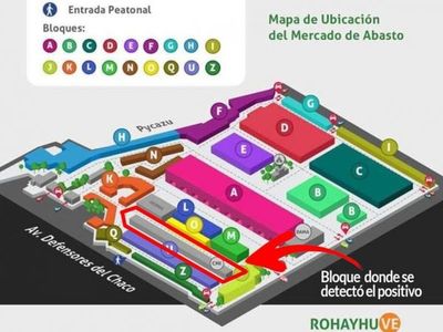 Cierran bloque del Abasto por un caso de COVID-19