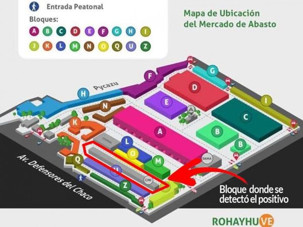 Cierran bloque del Abasto por un caso de COVID-19