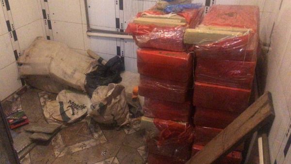 Antinarcóticos incautó 629 kilos de marihuana prensada y picada