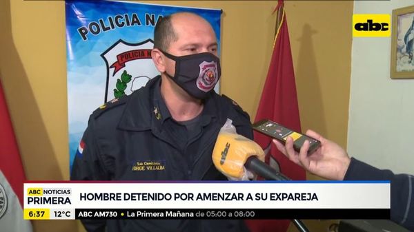 Hombre detenido tras amenazar a su expareja - ABC Noticias - ABC Color