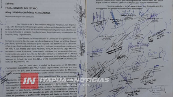 ABOGADOS LAMENTAN QUE NO SE DESIGNE UN FISCAL ADJUNTO EXCLUSIVO PARA ITAPÚA