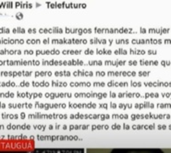 Fue detenido por amenazar de muerte a su pareja en redes - Paraguay.com