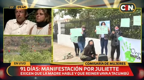 Manifestantes exigen que madre y padrastro de Juliette sean remitidos a la cárcel