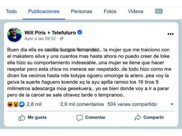 Imputan a joven por amenaza de muerte a su ex pareja