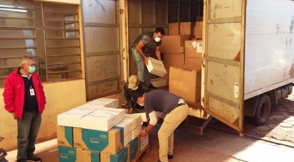 Llegaron medicamentos, equipos e insumos de limpieza