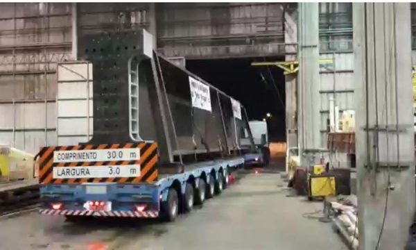 Viga gigante de 60 toneladas para el puente Franco – Foz, ya está en la zona de obras – Diario TNPRESS