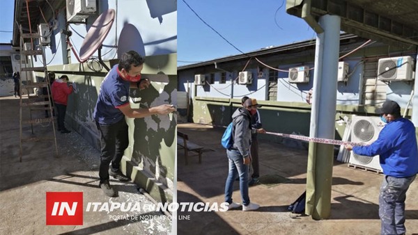 VOLUNTARIOS PINTAN EL HOSPITAL REGIONAL DE ENCARNACIÓN