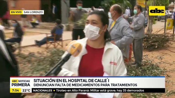Denuncian falta de medicamentos en el hospital de Calle’i - ABC Noticias - ABC Color