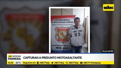 Capturan a presunto motoasaltante en Villa Hayes - ABC Noticias - ABC Color