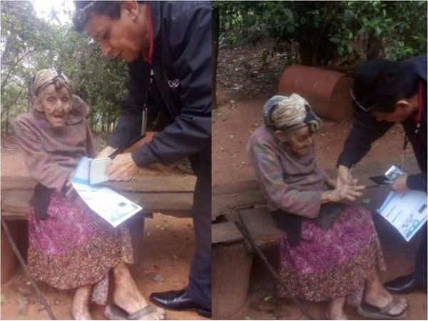 Abuela  de 100 años recibió pensión por primera vez