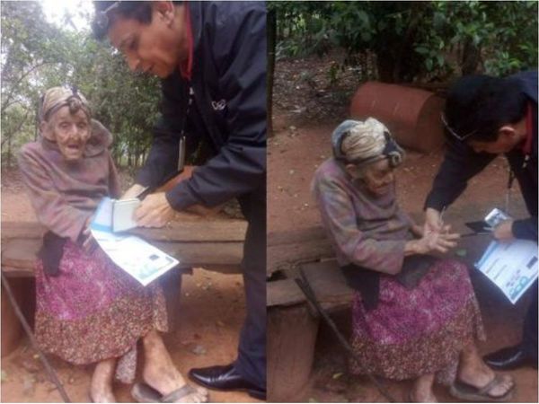 Abuela de 100 años recibió pensión por primera vez