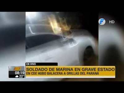 Balacera, treintena de detenidos y militar en grave estado