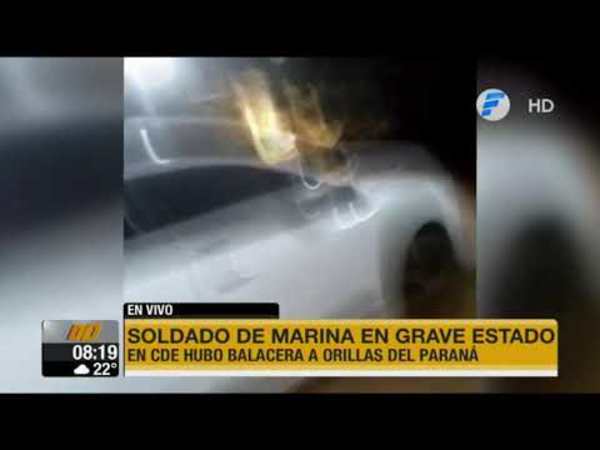 Balacera, treintena de detenidos y militar en grave estado