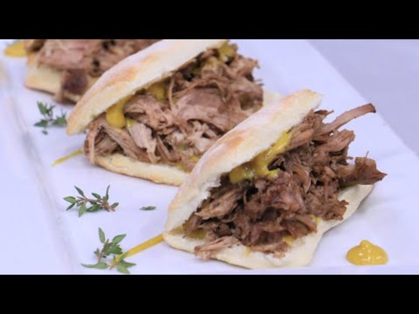 Pan ciabatta y Lomito de cerdo con salsa de cerveza y miel negra | Recetas en Vive la Vida XL