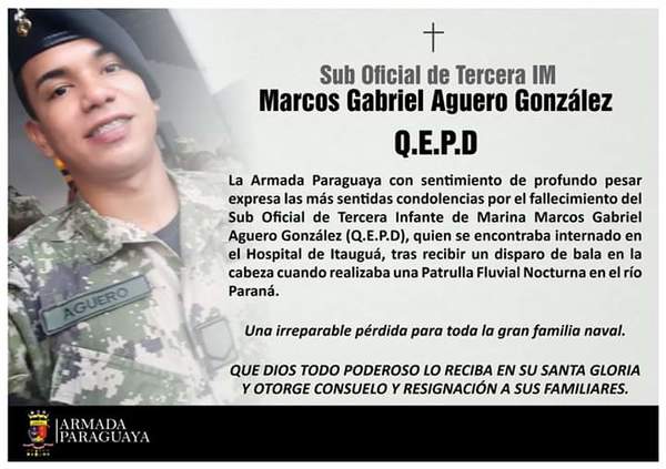 Fallece joven militar baleado durante patrulla fluvial - Noticde.com