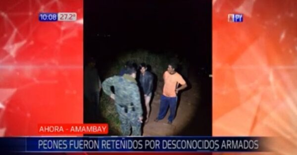 Retienen a tres peones de estancia de Amambay