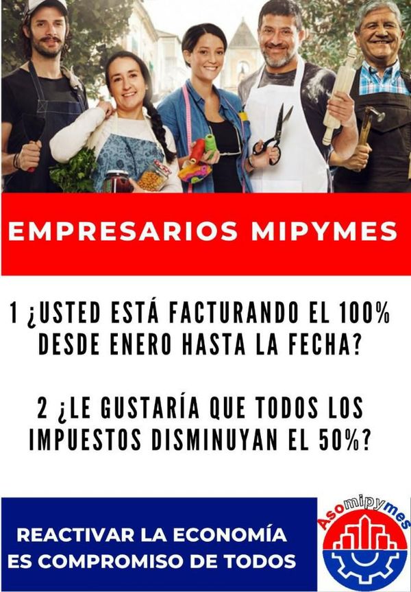 Mipymes piden reducción del 50% en impuestos y pagos de servicios públicos - Nacionales - ABC Color