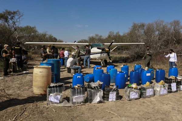 SENAD incauta 425 kilos de cocaína y una avioneta en Alto Paraguay