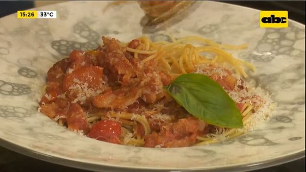 Spaghetti all’amatriaciana de tomates - Ensiestados - ABC Color