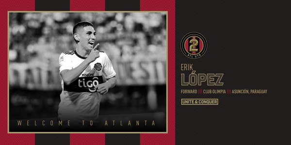 La filial del Atlanta United anuncia a Erik López, pero jugará en el primer equipo