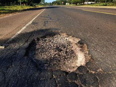 Más de 150 baches peligrosos en  ruta PY05 en Concepción