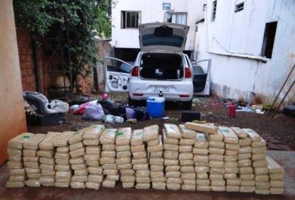 Decomisan 150 kilos de drogas traficado por el Lago de Itaipú