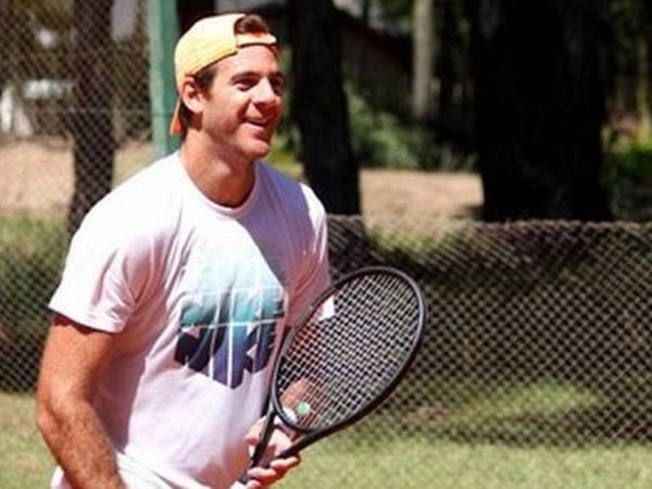 Del Potro vuelve a entrenarse en una cancha, pero sigue con molestias