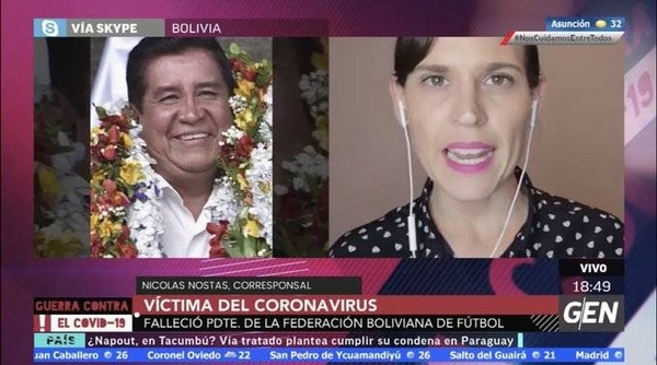 HOY / Fallece por Covid-19 el presidente de la Federación Boliviana de Fútbol, César Salinas