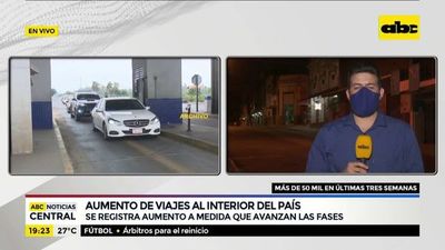 Más de 50 mil viajes al interior en plena cuarentena  - ABC Noticias - ABC Color