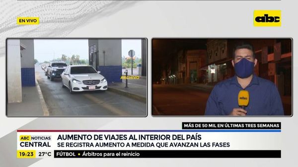 Más de 50 mil viajes al interior en plena cuarentena - ABC Noticias - ABC Color