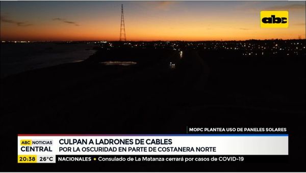 Costanera Norte a oscuras desde hace meses - ABC Noticias - ABC Color
