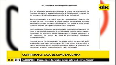 Confirman un caso de Covid-19 en Club Olimpia - Mesa de Periodistas - ABC Color