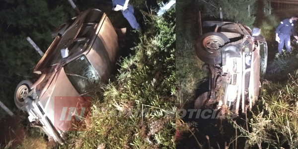 VUELCO DE CAMIONETA DEJA 4 HERIDOS SOBRE GRANEROS DEL SUR