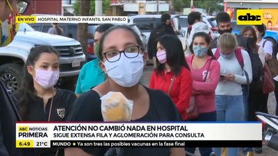 Siguen las largas filas para conseguir turnos en el hospital San Pablo - ABC Noticias - ABC Color