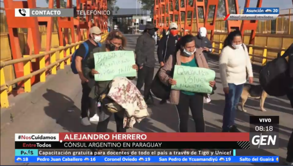 HOY / Alejandro Herrero, cónsul argentino en Paraguay, sobre la situación de las personas varadas en Puerto Falcón