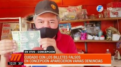 Denuncian circulación de billetes falsos en Concepción