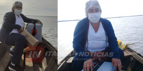 LA ENFERMERA QUE VIAJA EN CANOA PARA INMUNIZAR A NIÑOS EN SAN COSME.