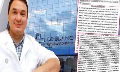 “Mafia médica” influye poderosamente sobre fiscales que tienen carpeta del caso “Le Blanc” – Diario TNPRESS