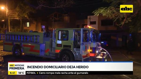 Incendio domiciliario deja un herido - ABC Noticias - ABC Color