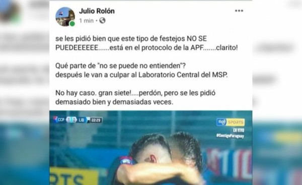 Viceministro de Salud criticó por "abrazo de gol" y fue escrachado